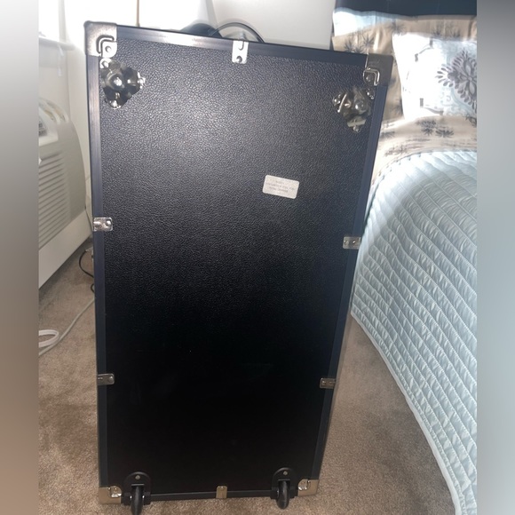 15 x 30 x 12 Seward Trunk Footlocker Trunk with Wheels (Black) - Picture 4 of 4